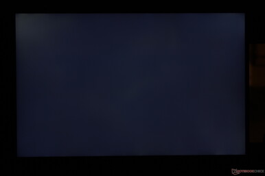 Slight uneven backlight bleeding along the top corners