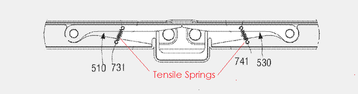 Samsung foldable hinge patent from 2015. (Image source: via PatentlyMobile)