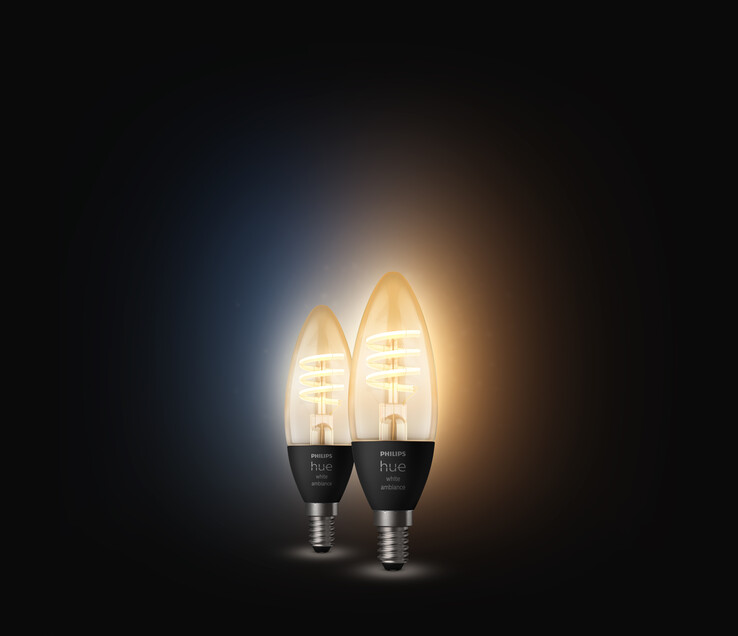 The Philips Hue Filament candle bulb. (Image source: Signify)