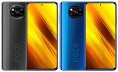 The POCO X3 comes in a choice of Shadow Gray or Cobalt Blue. (Image source: Xiaomi - edited)