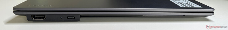 Left side: HDMI 2.1, USB-C 4.0 w/ Thunderbolt 4 (40 Gbps, DisplayPort-ALT mode 1.4, Power Delivery 3.0)