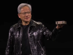 Nvidia brings 200-billion-parameter AI models to the desktop with Project DIGITS. (Image source: Nvidia on YouTube)