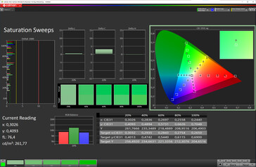 Saturation (target color space: P3; Profile: Standard, adjusted)