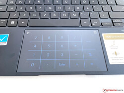 The touchpad can also be used as a number pad.