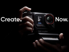 A shot of the Insta360 Ace Pro 2 attached to its new grip accessory. (Image source: Insta360)