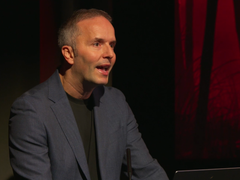 A screengrab of Marc Alexis Cote at BAFTA (image source: BAFTA YT)