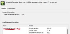 A screenshot of Nvidia's GPU tab within the System Information section in Nvidia Control Panel on Windows 11. (Image Source: Windows Screen Capture)