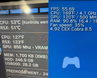 A screengrab showing the PS3's RSX GPU and CELL CPU overclocked to 850 MHz and 4.1 GHz respectively (image source: Modyfikator89 on X)