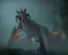A dragon in Hogwarts Legacy.