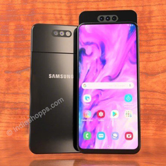The first purported live photo of the Samsung Galaxy A90. (Source: Indiashopps)