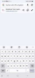 Keyboard in portrait orientation