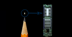 The reported tiny Chinese spy chip in question was smaller than a pencil tip. (Source: Debuglies via Bloomberg)