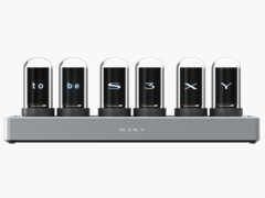 The Tesla S3xy Time Glow Clock has six IPS color displays. (Image source: Tesla)