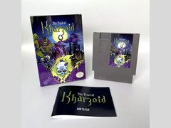 Cover art for The Trial of Kharzoid's NES cartridge and manual (image source: Hombrew Factory)
