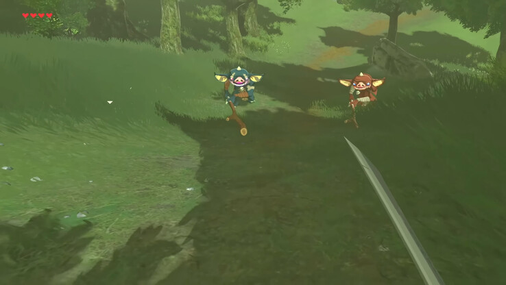 The Breath of the Wild BetterVR mod still supports combat in first-person, including BOTW's signature shield parries. (Image Source: Crementif)