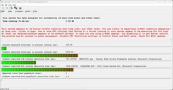 Maximum latencies after ten seconds of Prime95