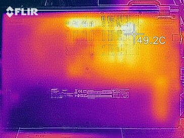 Heat generation bottom side (load)