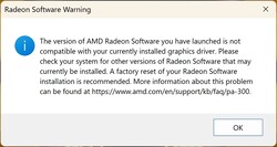Preconfigured system does not open Radeon software.