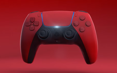 The red variant of the DualSense controller is striking. (Image source: Snoreyn/YouTube)