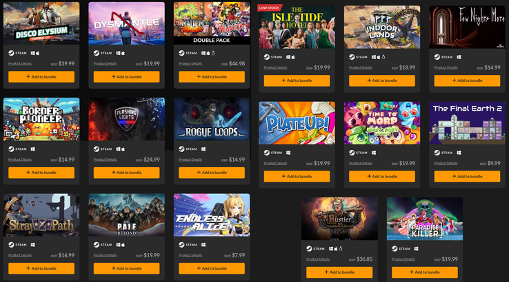 All the games included in the collection (Image source: Fanatical)