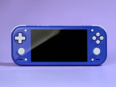 The RG 55G1 has a Switch Lite-like design. Pictured: the gaming handheld in Indigo.