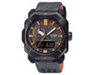 The Casio Pro Trek PRW-6900TFS series (pictured) comes with a dark grey case and dial, accented by orange markers and hands. (Image source: @morgan_gshock on Instagram)