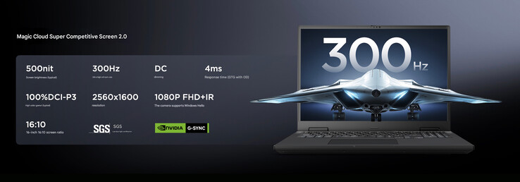 Display of the laptop (Image source: RedMagic - machine translated)