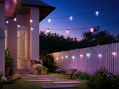 Govee Outdoor Solar String Lights seen in backyard