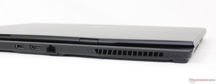Rear: AC adapter, HDMI 2.1, 2.5 Gbps RJ-45