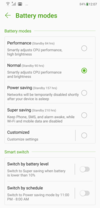 Battery modes