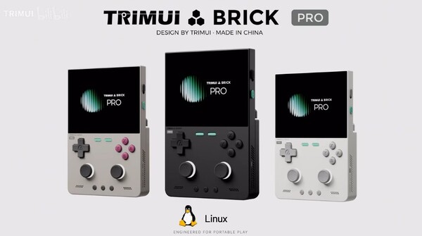 The TrimUI Brick Hammer Pro has a polycarbonate shell and an Allwinner processor.