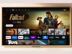 Amazon Ember Artline TV with wooden frame.