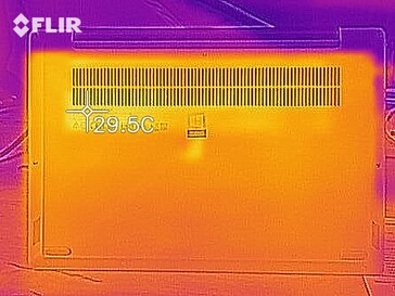 Heat distribution at idle - bottom