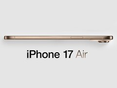 Unofficial render of the rumored iPhone 17 Air. (Image source: MacRumors - edited)