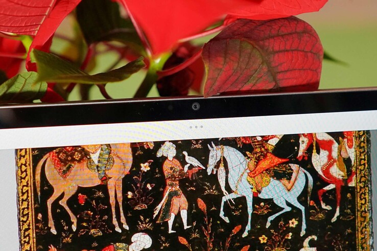 The photo shows a close-up of the Lenovo Idea Tab Pro's 12.7-inch display