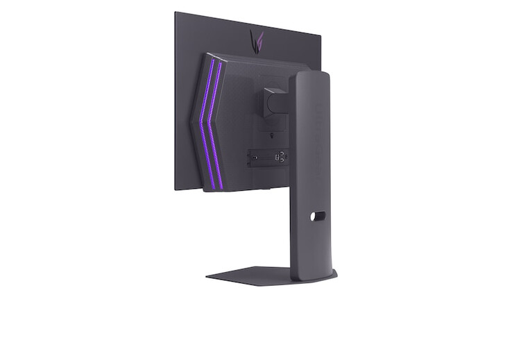 The gaming monitor features a striking design that is typical of LG's UltraGear lineup.