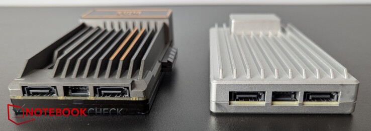 Flatter cooling fins on the new model