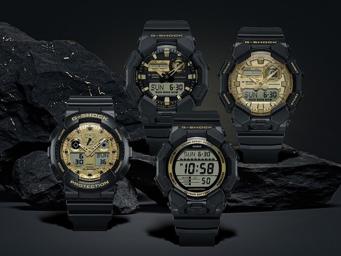 Casio G-Shock Black Dial Watch with Gold Crystal Bezel Men main image 2