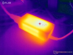 AC adapter approaches 40 C when running demanding loads