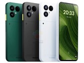 The Fairphone 6 will reportedly be available in three colours, including Forest Green and Cloud White. (Image source: Winfuture)