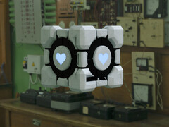A render of the Companion Gabecube, pictured against a workshop background. (Image source: Ellanas via MakerWorld)