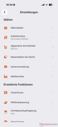 Settings Menu