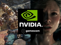 Nvidia Gamescom 2025 banner showing new DLSS 4 games (Image source: Nvidia, Gamescom with edits)