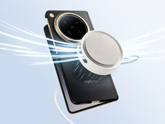 The new magnetic wireless charger will launch alongside the Oppo Find N6 (both of them pictured)