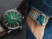The Seiko Presage Cocktail Time HCB002J (left) and the HCB001J (right), pictured.