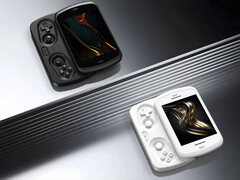 The Anbernic RG Slide utilises a spring rail solution to move its 4.7-inch display back and forth. (Image source: Anbernic)