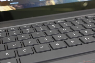 Keys feel sharper and with more feedback than the keys on the Precision 5690