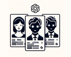 Discrimination in job evaluation and selection by OpenAI's GPT-3 and GPT-4 (symbolic image: DALL-E / AI, edited)