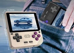 Powkiddy markets the V10 as being pocketable, like many other recent retro gaming handhelds. (Image source: Powkiddy - edited)