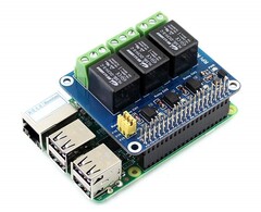 RPi Relay Board: A Raspberry Pi smart home expansion board that costs just US$18.99 (Image source: Waveshare)